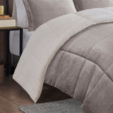 Full/Queen Plush to Sherpa Down Alternative Comforter Set B035100468