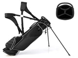 Black Golf Stand Bag 3-Way Dividers Polyester Lightweight with 4 Zipper Pockets for Travel 51325262