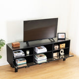 ZUN TV stand,TV cabinet,American country style TV lockers,The toughened glass door panel,Metal W679P163723