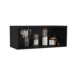 ZUN Wall Cabinet 12" H, 1 Spacious Shelf, Black B097P250900