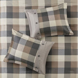 7 Piece Herringbone Comforter Set Neutral Cal King B03597192