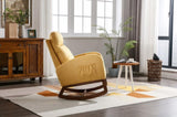 ZUN COOLMORE Rocking Chair, Modern Glider Chair, Recliner Armchair with Wood Legs and Side Pocket, W395P249075