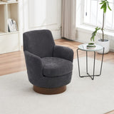 Polyester Swivel Barrel Chair, Swivel Accent Chairs Armchair for Living Room, Reading Chairs for W1361P149655