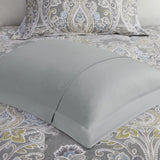 6 Piece Cotton Comforter Set Grey King B03595745