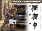 400LBS Heavy Duty Folding Camping Chair with Side Table & Cup Holder, Padded Directors Chair for 55526585