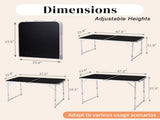 4Ft Portable Multipurpose Folding Table black 19535888