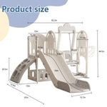 ZUN Toddler Slide, Kids Slide for Toddlers Age 1-4, 5 in 1 Baby Slide Outdoor Indoor Playground with W509P227264