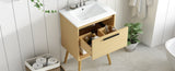 24" Bathroom Vanity with Sink Combo, Multi-functional Bathroom Cabinet with Drawer, MDF Board, N725P176330N