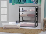 (2 pack) Wide 4 Drawer Tower, Plastic Storage Organizer with Removable Clear Bins, Easy to Assemble 51815034