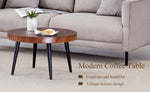 ZUN Modern Round Coffee Table - Annular Texture, Durable and Robust With a Diameter of 23.6 W2920P226079