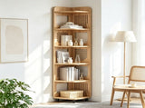 6-Tier Corner Shelf, Tall Slim Bookcase & Display Stand for Small Spaces 31514615