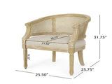 Accent Chair Rubber Wood Beige Natural N779P233048B