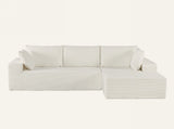 CozyForm Convertible Sectional Sofa in Soft Corduroy, Modern Comfy Couch with Full Foam Cushioning, B2735P359716