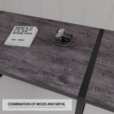 59" MDF black wooden table and modern chair 4-piece set, medieval wooden kitchen 75217162