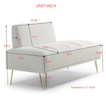 ZUN 56.3"Inch Width Modern End of Bed Bench,Velvet Fabric Upholstered 2 Seater Sofa Couch Entryway W2677P189952