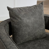 29.1"W Swivel Accent Open Back Barrel Chair Modern Comfy Sofa Chair With Weathered Base For Nursery W1298P241832