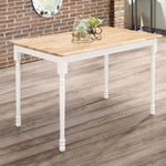 ZUN Natural and White Dining Table B062P145608