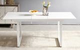 white color,Square Extendable Dining Table with metal leg,Modern Space Saving Kitchen Table for W234P181671