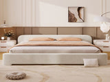 Cozy White Bouce Upholstered Bed - A Dreamy Addition to Your Bedroom, KING N769P241263K
