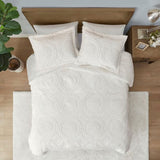 Twin Embroidered Medallion Faux Fur Ultra Plush Comforter Mini Set B03597032