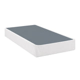 Twin Mattress Foundation 1pc Black Metal Frame with Textured Fabric Cover B011P197734