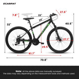 A27366 27 Inch Mountain Bike 21 Speed, Suspension Fork, Aluminum Frame Disc Brake, Mountain biking W709P292574