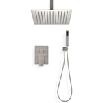 ZUN Ceiling Mounted Shower System Combo Set with Handheld and 12"Shower head TH6006-12NS