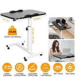 Mobile Standing Desk, Height Adjustable Rolling Laptop Table, 90 Tiltable Overbed Bedside Table, 27900793