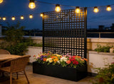 Metal Planter Box with Trellis 70.9in H x 43.3in W x 15.8in D - Outdoor Raised Garden Bed with W1586P455883