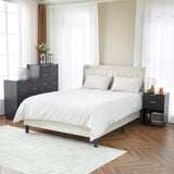 Black P2 Density Board Wavy Pattern Drawer Front 454070cm Two-Drawer Bedside Cabinet 75644100