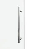 60*72"Fixed & Sliding Shower Door, Round Tube Hardware, Clear Glass Shower Door, 3/8 SGCC T3177P320600