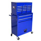 High Capacity Rolling Tool Chest with Wheels and Drawers, 8-Drawer Tool Storage Cabinet--BLUE W110243191
