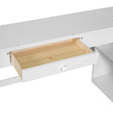 ZUN Full Size Loft Bed with U-shaped Desk, Drawers and Storage Shelves, White 58879718