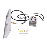 24 x 8-inch Fire Pit Pan Stainless Steel Fire Pit Burner Kit Rectangular Indoor or Outdoor 28311082