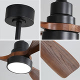 (Same as W882P186029) 48 Inch Wood Ceiling Fan With 3 Solid Wood Blades Remote Control Reversible DC W882P322240