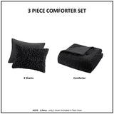 Full/Queen Ruched Fur Down Alternative Comforter Set B035129366