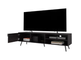 Wengue TV Stand Multistorage with a Door and Open Storage B062P290225