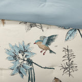 7 Piece Printed Cotton Twill Comforter Set Khaki Cal King B03597226