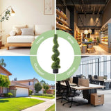 2pcs Green 115cm Spiral Boxwood PVC Artificial Tree 41939891