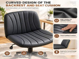 Armless Criss Cross Chair, Adjustable Height Swivel Desk Chair with Rocking Function, Cat Claw 28319133