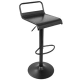 Emery Industrial Adjustable Barstool with Swivel in Black by LumiSource - Set of 2 B202P222291