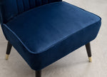 ZUN Elon Contemporary Velvet Upholstered Accent Chair, Blue T2574P164255