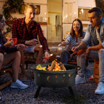 ZUN 30IN Metal Fire Pit Black 80392062