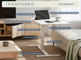 Techni Mobili Sit-to-Stand Rolling Adjustable Laptop Cart, White B031P491733