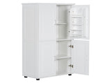 Tall and Wide Bathroom Floor Storage Cabinet, Bathroom Storage Unit, Freestanding Cabinet with 4 86567024
