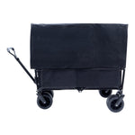 ZUN 440lbs Collapsible Foldable Wagon Cart with strapping system ,Beach Wagon Utility Cart Utility Wagon W2932P234996