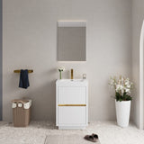 24" Freestanding Bathroom Vanity with Sink, Bathroom Storage Vanity Cabinet with Stone Resin W1573P211195