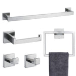 ZUN 5 Pieces Bathroom Hardware Accessories Set Towel Bar Set Wall Mounted,Stainless Steel W121963547