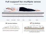 Queen Size Mattress,12 Inch Hybrid Mattress, Individually Pocketed Innerspring, Medium Firm W2889P453418