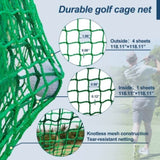 ZUN 10X10X10FT Golf Practice Net Cage w/ Metal Frame Hitting Net Kit Indoor Outdoor 99880895